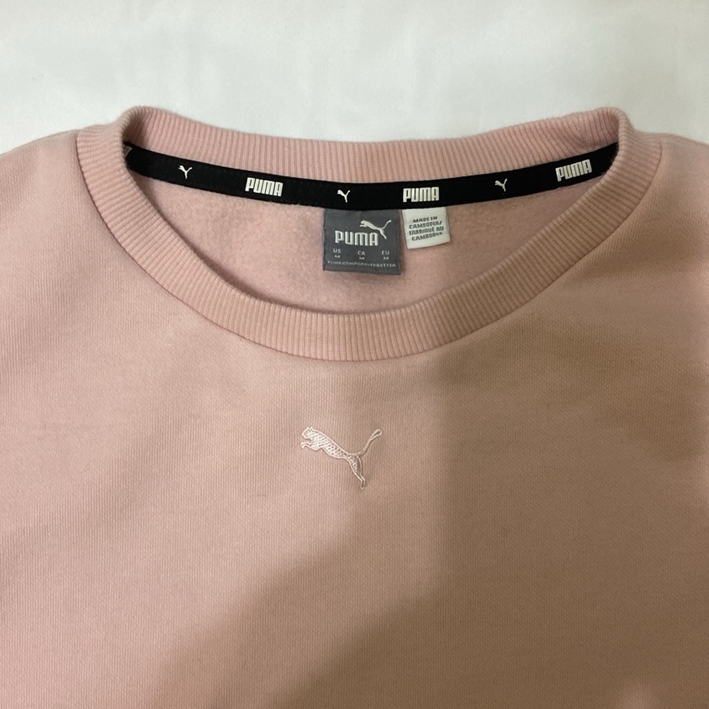 PUMA WOMEN’S PINK CROPPED BARBIECORE TRACK TOP AND LONG PANT SET. SIZE-M… - Picture 4 of 16